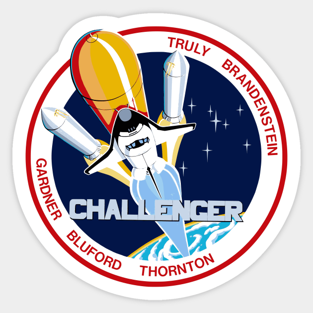 Vintage NASA Challenger Logo Sticker by supertwistedgaming